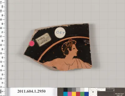 Terracotta fragment of a kylix (drinking cup)