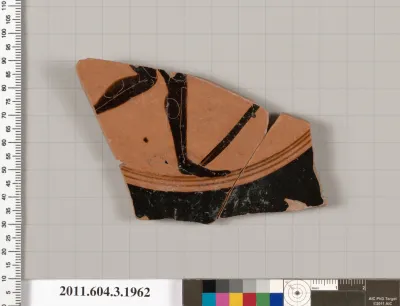 Terracotta fragment of a kylix (drinking cup)