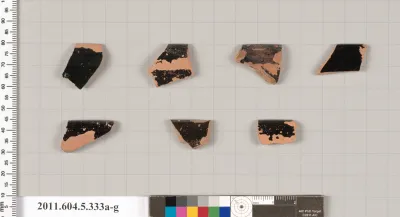 Terracotta rim fragments of kylikes (drinking cups)