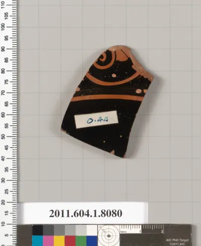 Terracotta fragment of a kylix (drinking cup)