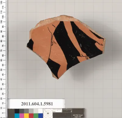 Terracotta fragment of a kylix (drinking cup)