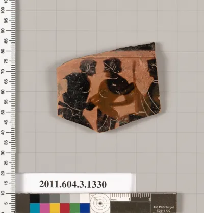 Terracotta fragment of a skyphos (deep drinking cup)