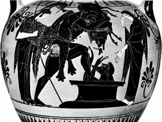 AMPHORA, NECK (ATHENIAN, BLACK-FIGURE)