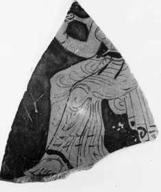 LEKANIS LID, FRAGMENT (ATHENIAN, RED-FIGURE)