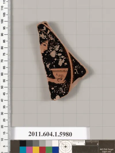 Terracotta fragment of a kylix (drinking cup)