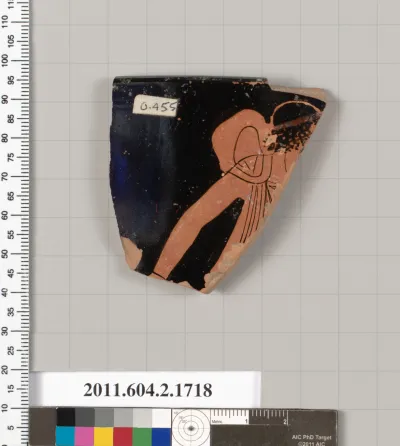 Terracotta rim fragment of a skyphos (deep drinking cup)