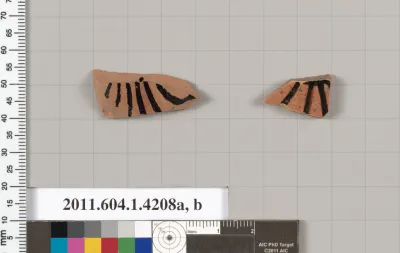 Terracotta fragments of kylikes (drinking cups)