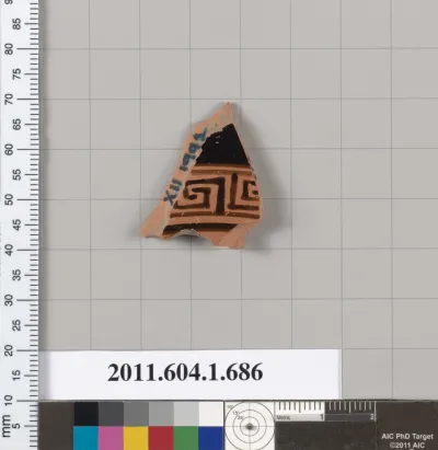 Terracotta fragment of a kylix (drinking cup)