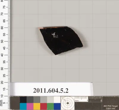 Terracotta rim fragment of a kylix (drinking cup)