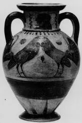 AMPHORA, NECK (EUBOEAN, BLACK-FIGURE)