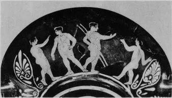 CUP, STEMLESS (ATHENIAN, RED-FIGURE)