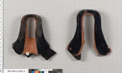 Terracotta fragments of kylikes (drinking cups)