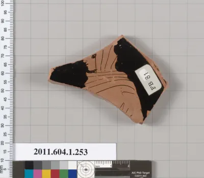 Terracotta fragment of a kylix (drinking cup)