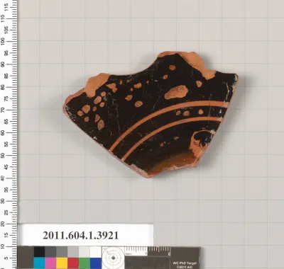 Terracotta fragment of a kylix (drinking cup)