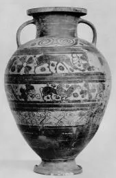 AMPHORA, NECK (ETRUSCAN, BLACK-FIGURE)