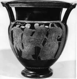 KRATER, COLUMN (ATHENIAN, RED-FIGURE)