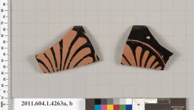 Terracotta rim fragments of kylikes (drinking cups)