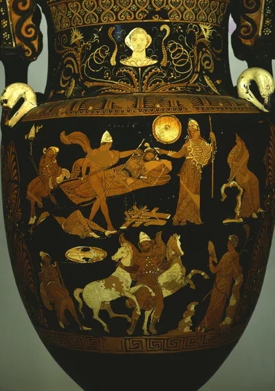 Volutenkrater des Dareios-Malers, apulisch (Apulischer Volutenkrater)