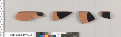 Terracotta rim fragments of kylikes(drinking cups)