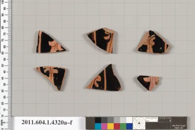 Terracotta fragments of kylikes (drinking cups)