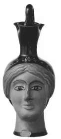 FIGURE VASE, OINOCHOE (ATHENIAN, RED-FIGURE)