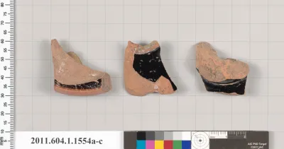 Terracotta fragments of kylikes (drinking cups)