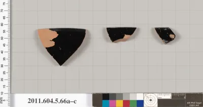 Terracotta rim fragments of kylikes (drinking cups)