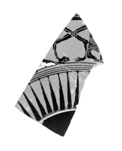 Attic Black-Figure Siana Cup Fragment (comprised of 2 Joined Fragments)