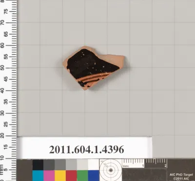 Terracotta fragment of a kylix (drinking cup)