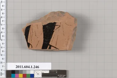 Terracotta fragment of a kylix (drinking cup)