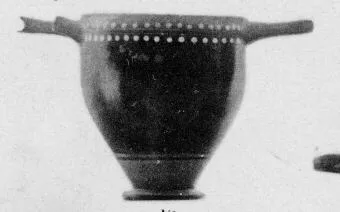 SKYPHOS (SOUTH ITALIAN, GNATHIAN, BLACK GLAZE)