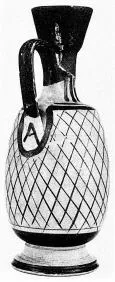 LEKYTHOS (SOUTH ITALIAN, CAMPANIAN, BLACK PATTERN)