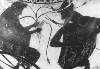 AMPHORA, NECK (ATHENIAN, BLACK-FIGURE)