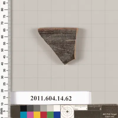 Terracotta rim fragment of an open shape