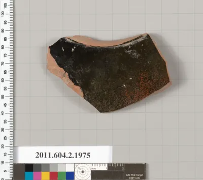 Terracotta fragment of a hydria: kalpis (water jar)?