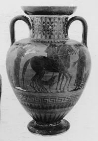 AMPHORA, NECK (ATHENIAN, BLACK-FIGURE)