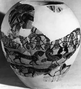 AMPHORA, NECK (ATHENIAN, BLACK-FIGURE)