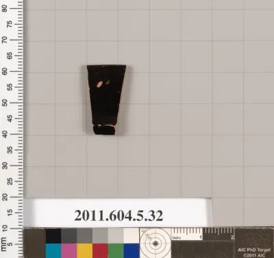 Terracotta rim fragment of a kylix (drinking cup)