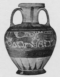 AMPHORA, NECK (CORINTHIAN, BLACK-FIGURE)
