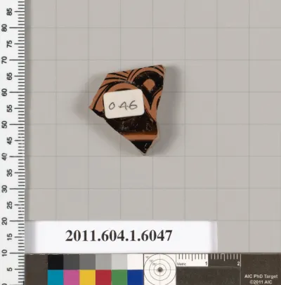 Terracotta fragment of a kylix (drinking cup)