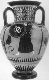 AMPHORA, NECK (ATHENIAN, BLACK-FIGURE)