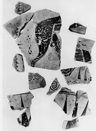 KRATER, FRAGMENTS (PROTOATTIC, BLACK-FIGURE)