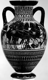 AMPHORA, NECK (ATHENIAN, BLACK-FIGURE)