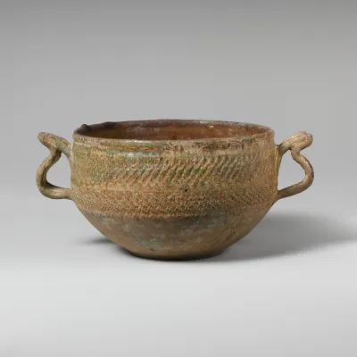 Terracotta scyphus (drinking cup)