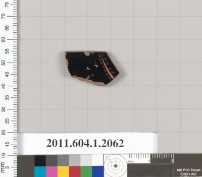 Terracotta rim fragment of a kylix (drinking cup)