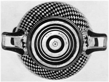 CUP, STEMLESS (ATHENIAN, RED-FIGURE)