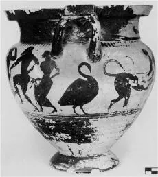 KRATER, COLUMN (ATHENIAN, BLACK-FIGURE)