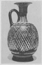 LEKYTHOS (SOUTH ITALIAN, GNATHIAN, BLACK GLAZE)