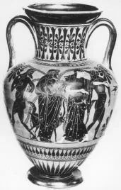 AMPHORA, NECK (ATHENIAN, BLACK-FIGURE)
