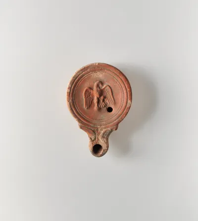 Terracotta oil lamp